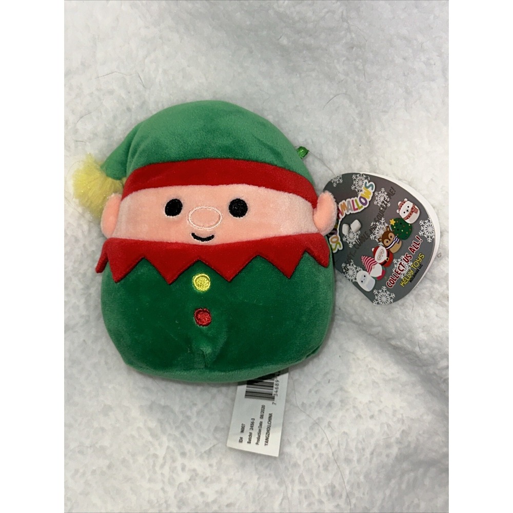 Squishmallows 4.5 Inch Elf Plush Holiday 2020 Kelly Toys Green Red NWT